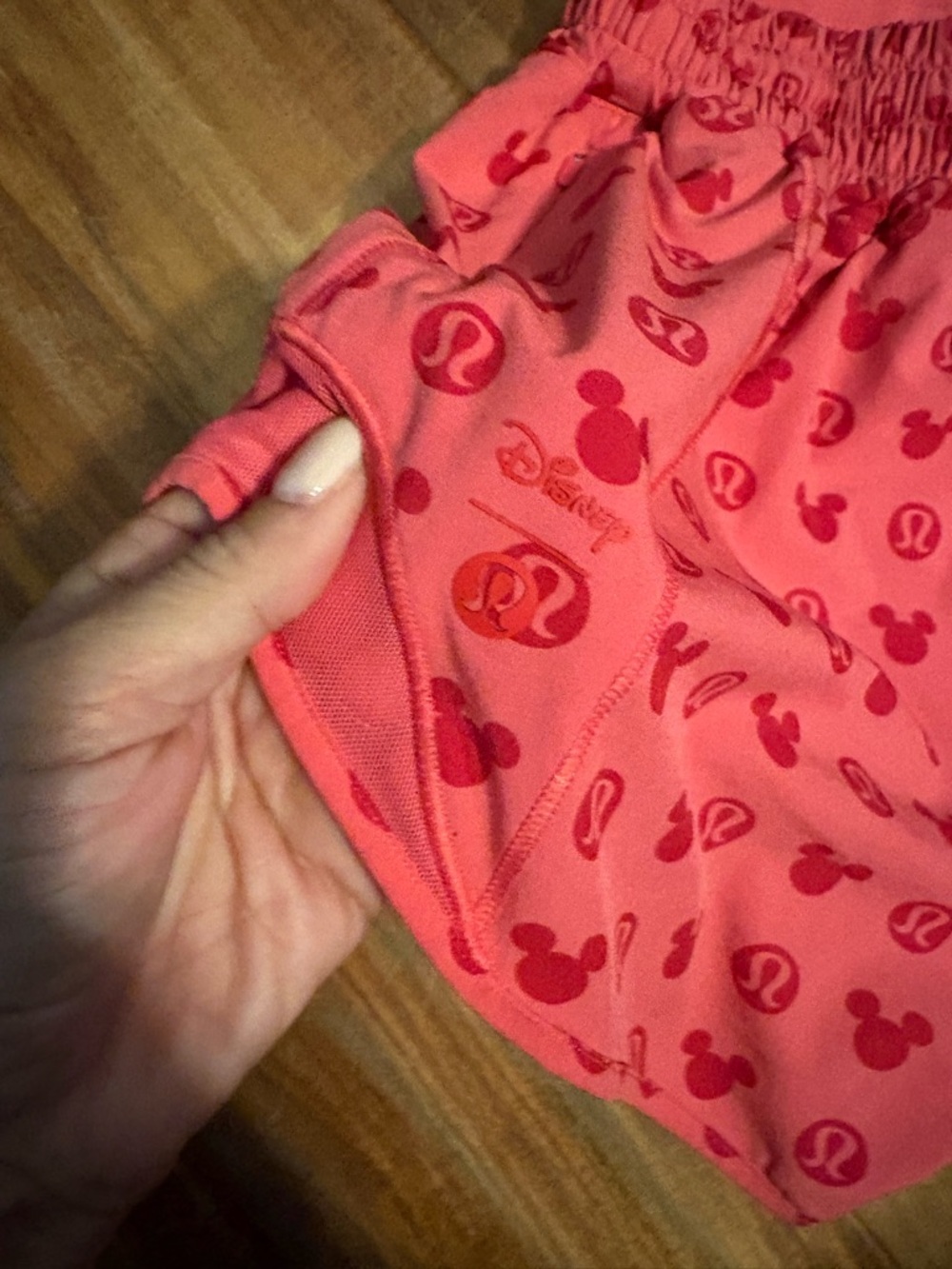 Lululemon Disney Hotty Hot Shorts Pink Mickey Mouse Size 0 Athletic (1226) - Picture 4 of 7